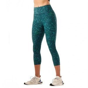 NWT Athleta Ultimate Stash Pocket Splat Capri XS , Ocean, Green, Teal